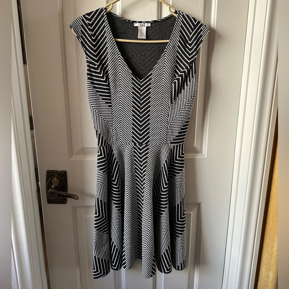Bar III Black and White High Low Dress